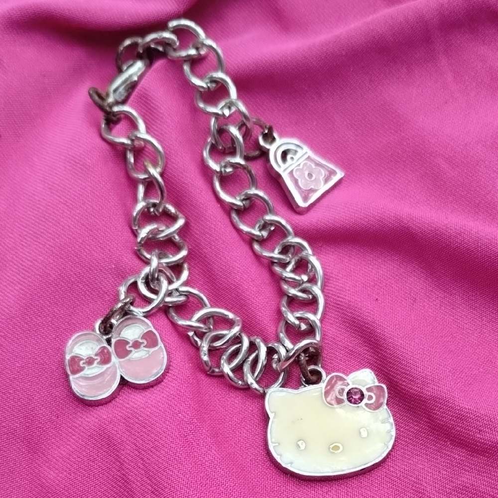 Hello Kitty Silver Charm Bracelet